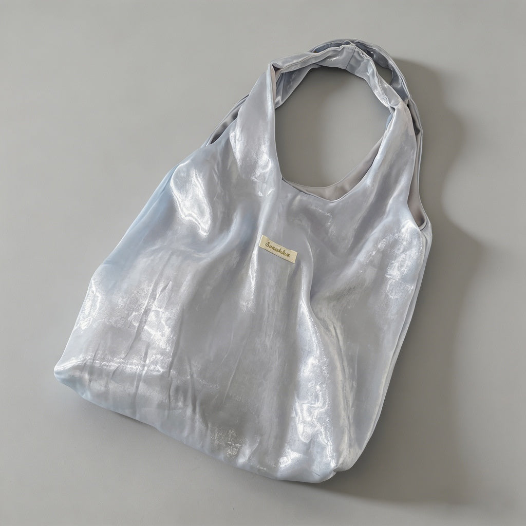 Shimmering Satin Hobo Tote Bag - Shopdayla Wholesale - #2258