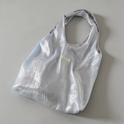 Shimmering Satin Hobo Tote Bag - Shopdayla Wholesale - #2258