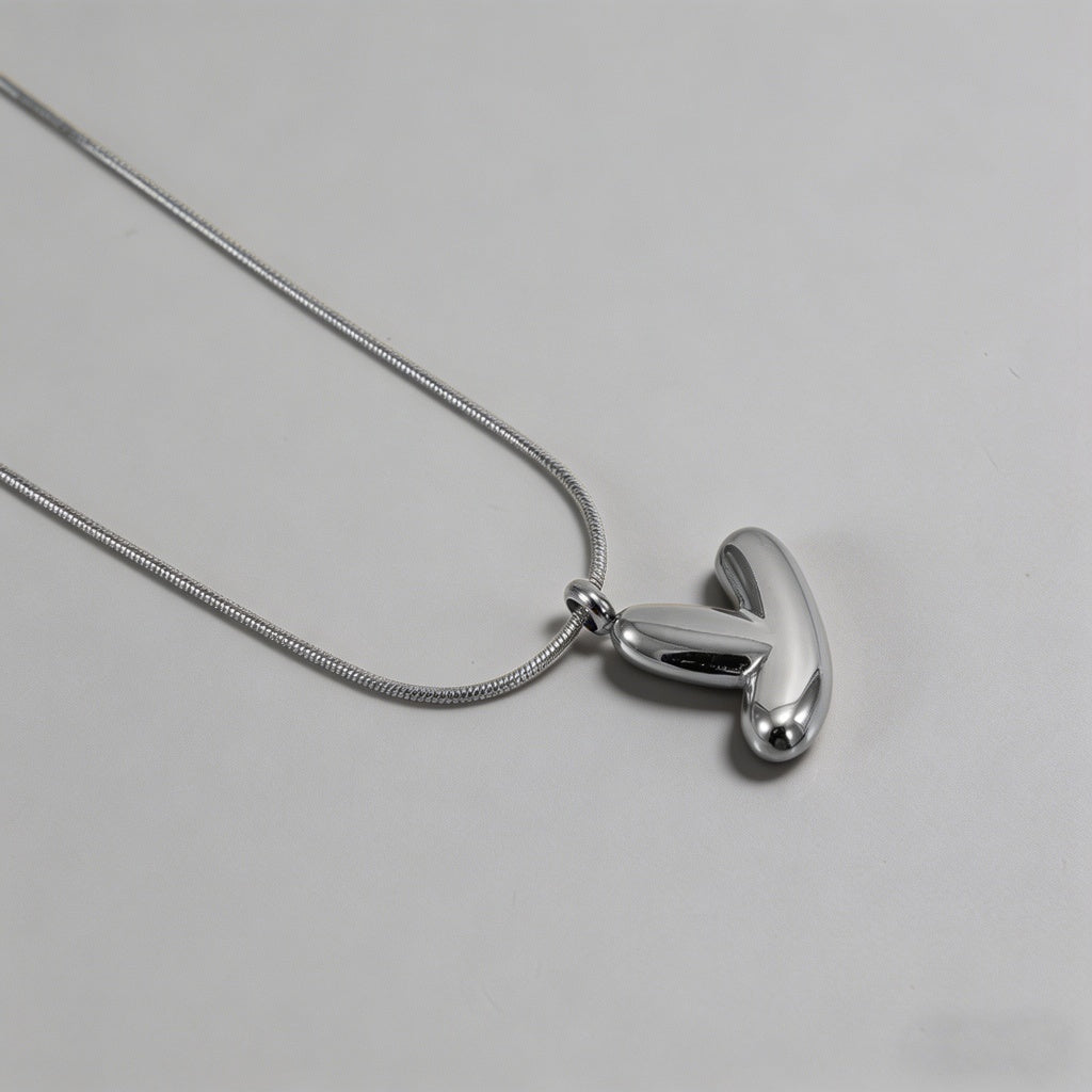 3D Bubble Letter Initial Neckl - Shopdayla Wholesale - #4210