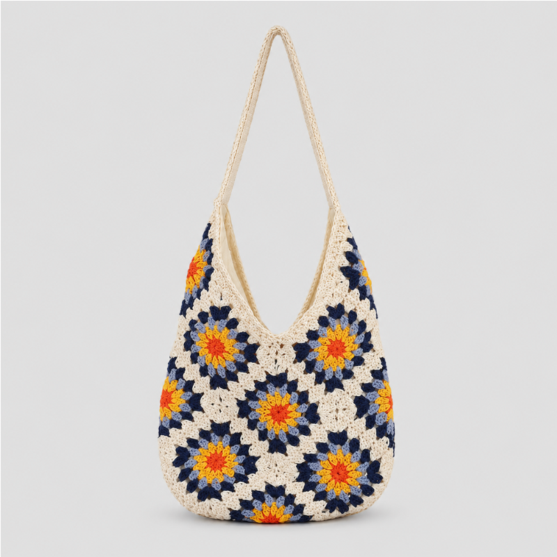 Sunflower Crochet Shoulder Bag