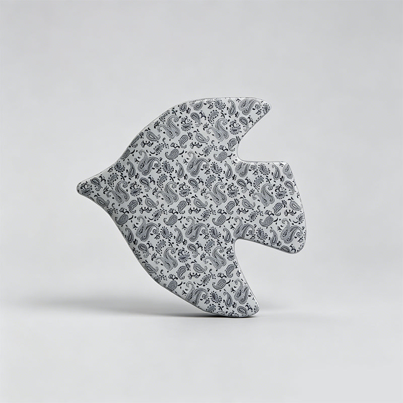 Decorative Cotton Blend Bird-Shaped Floral Fabric Coaster