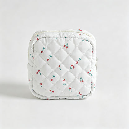Floral Quilted Square Storage Pouch