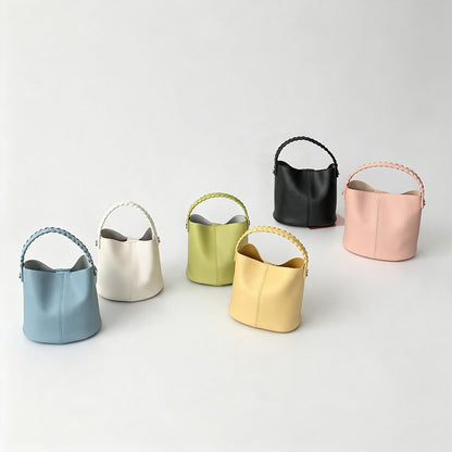 Color Block Bucket Handbag