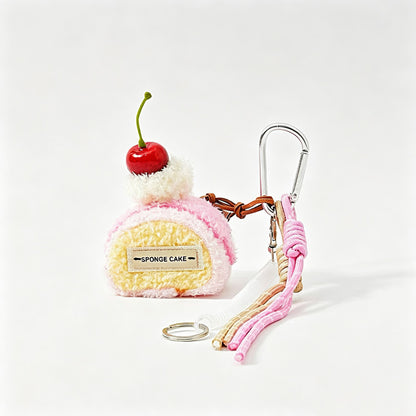 3D Cake Fabric Cupcake Keychain