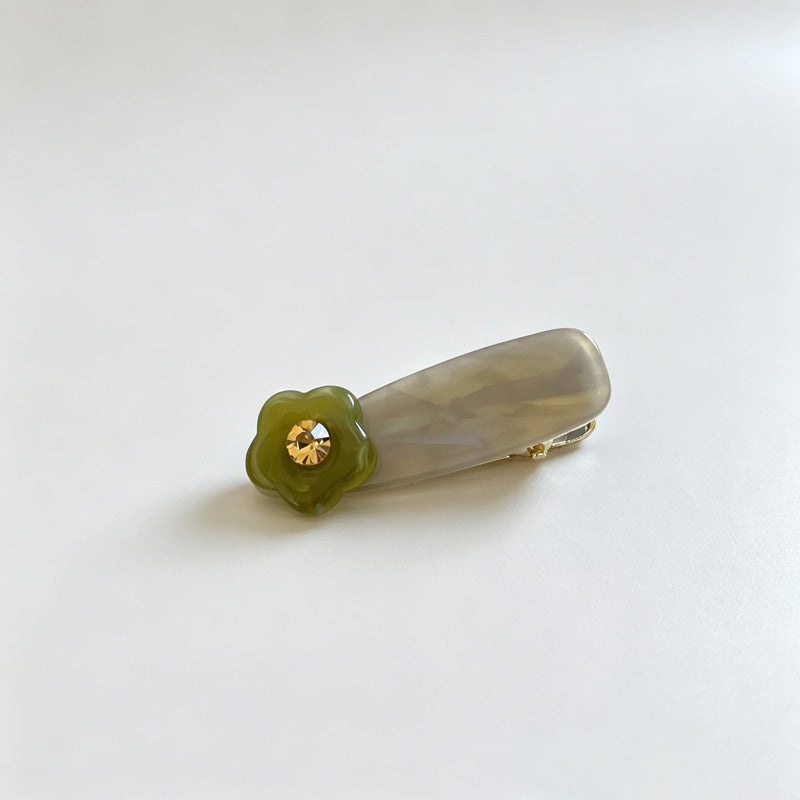 Flower Oval Duckbill Hair Clips