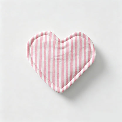 Lightweight Cotton Fabric Heart-Shaped Coaster
