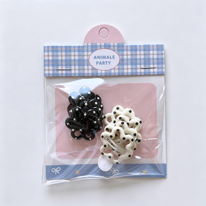 Polka Dot Wave Edge Hair Clips