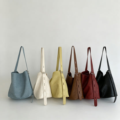 Textured Loop Shoulder Tote