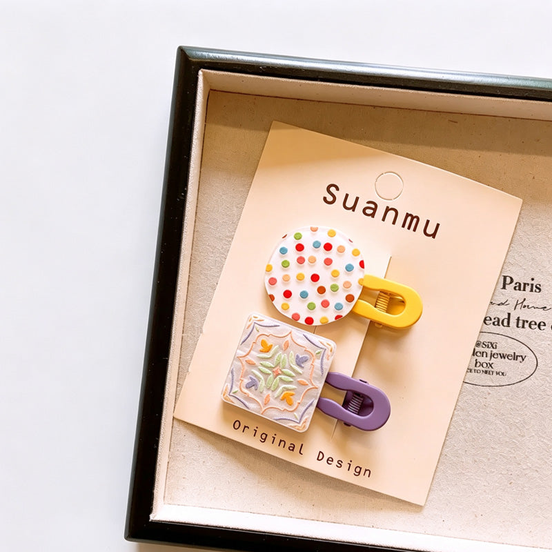 Resin Printed Duckbill Hair Clips