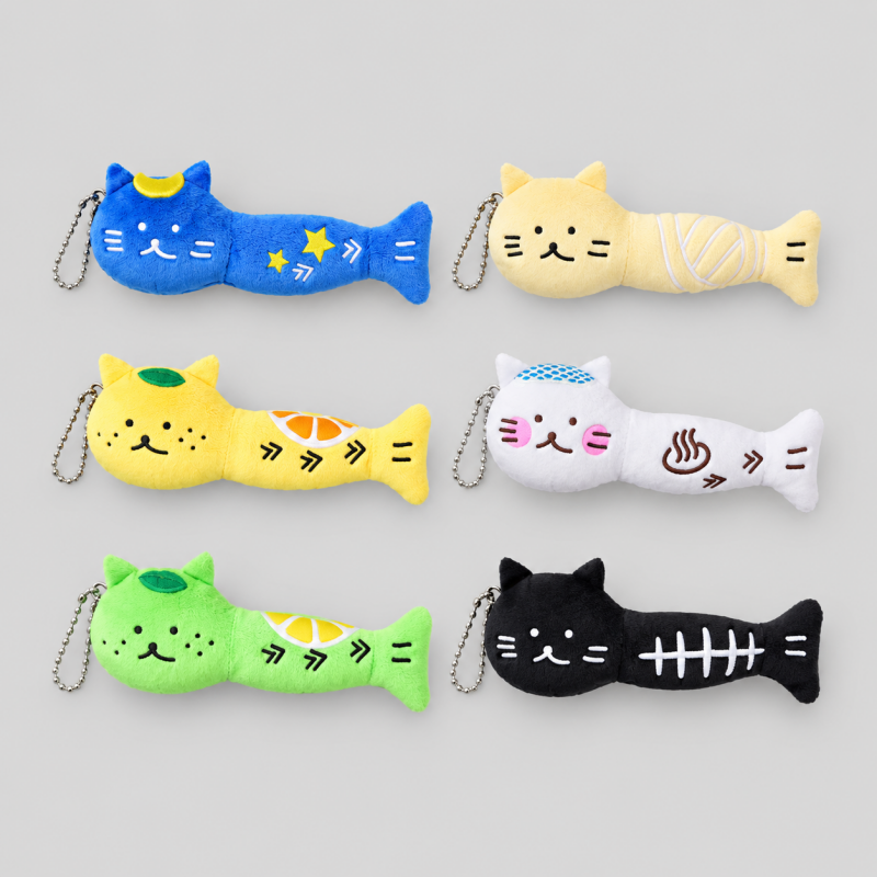 Cat Shape Plush Keychain Bag Charm