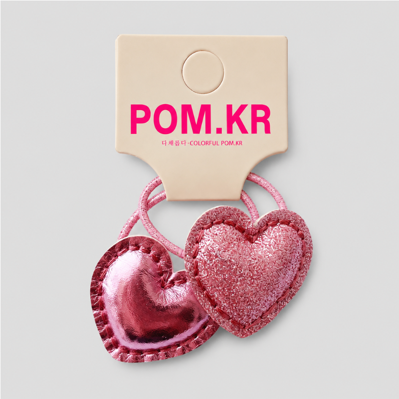 Metallic Heart Hair Accessories