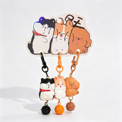 Magnetic 3‑Piece Resin Animal Keychain Set