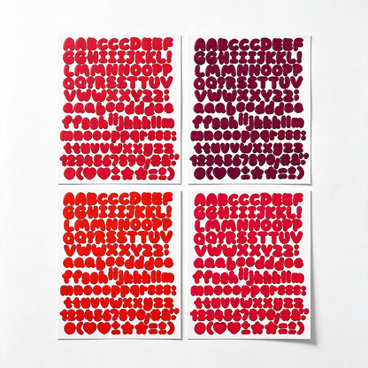 Colorful Alphabet Sticker Sheet Set