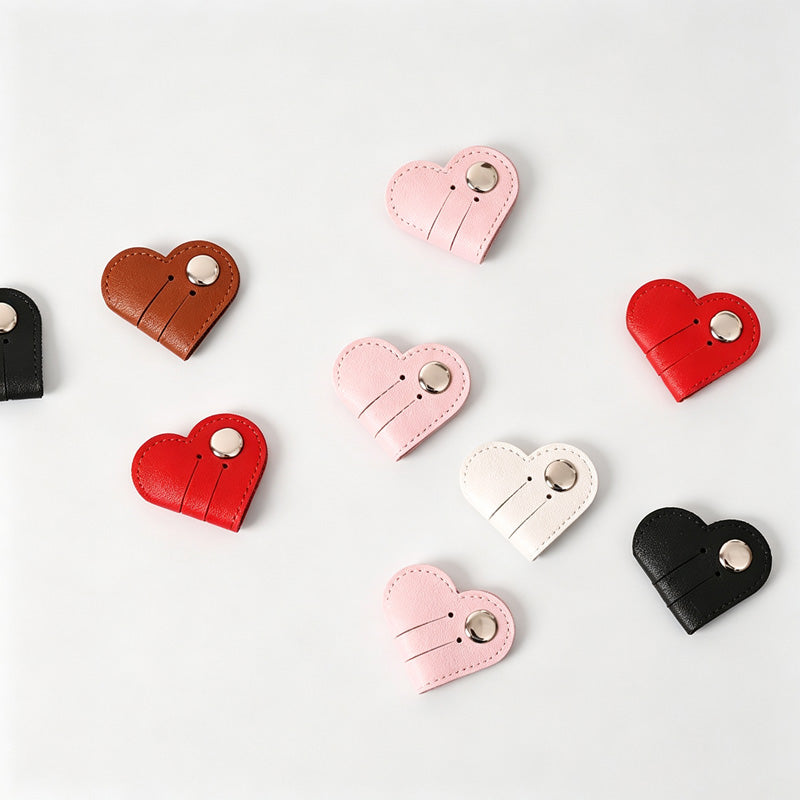 Heart Faux PU Cable Winder
