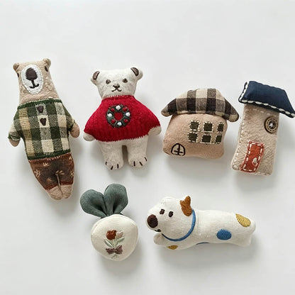 Stuffed House Bear Brooch