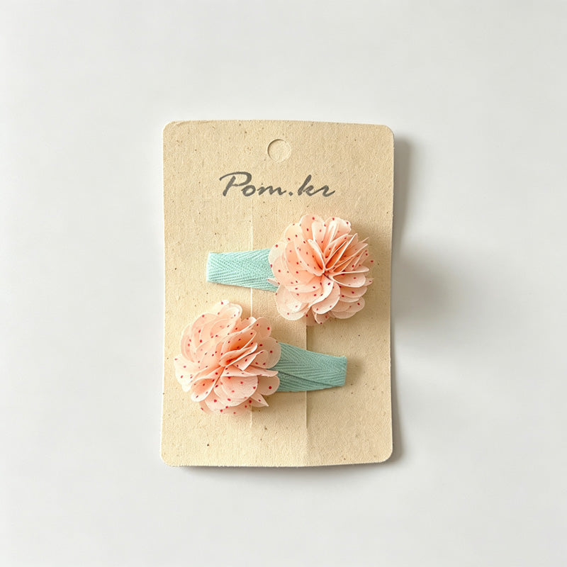 Pastel Pom Hair Clips