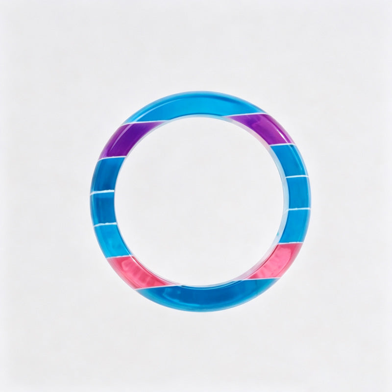 Rainbow Stripe Resin Ring