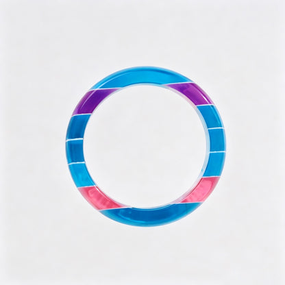 Rainbow Stripe Resin Ring