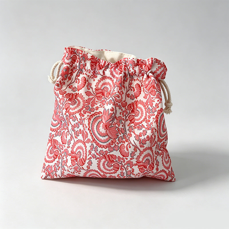 Floral Drawstring Pouch