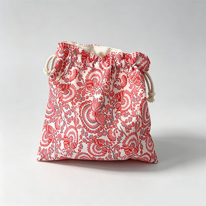 Floral Drawstring Pouch