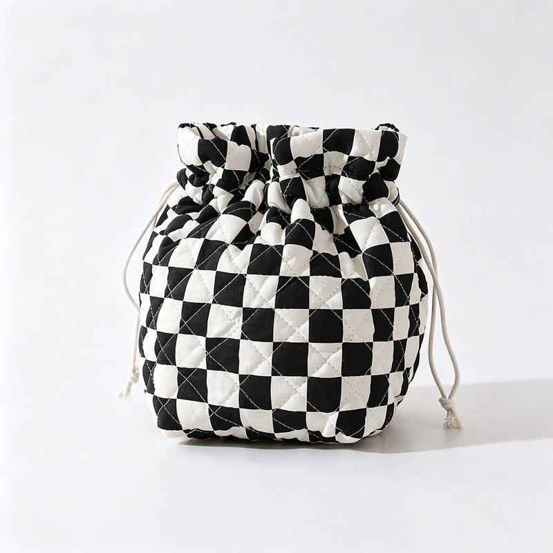 Floral Print Drawstring Storage Pouch