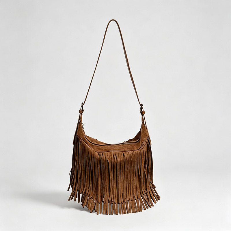 Layered Fringe Shoulder Bag