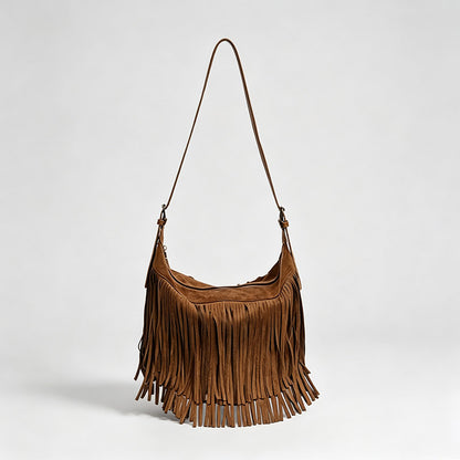Layered Fringe Shoulder Bag