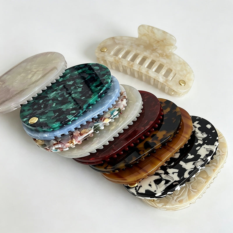 Acetate Folding Hair Comb Mirror