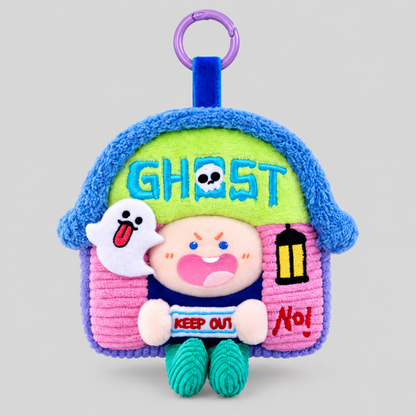 Plush Doll Earphone Keyring Coin Pouch
