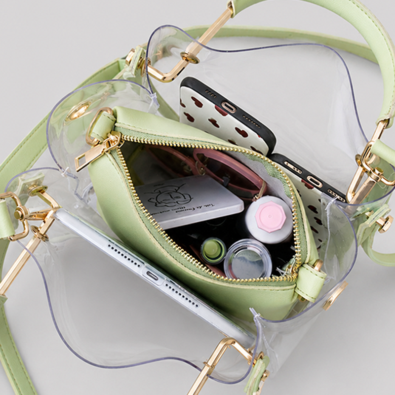 Clear Buckle Shoulder Bag