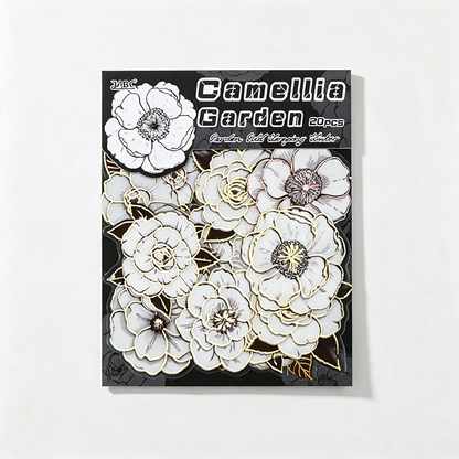 Monochrome Floral Stickers Set