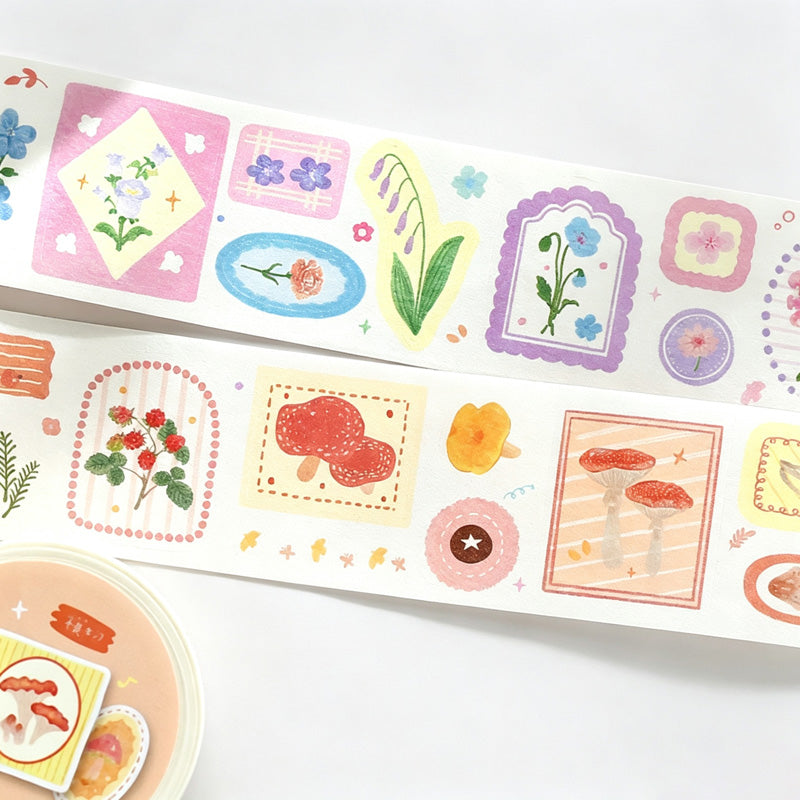 Plant Print Die‑Cut Washi Tape