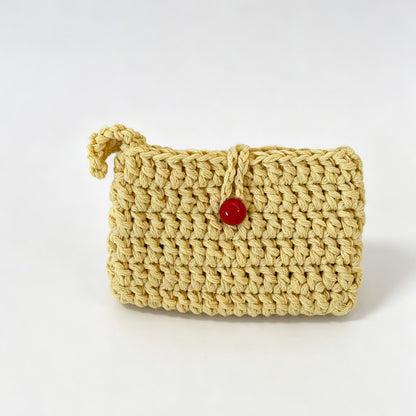 Hand‑Crochet Button Card Holder