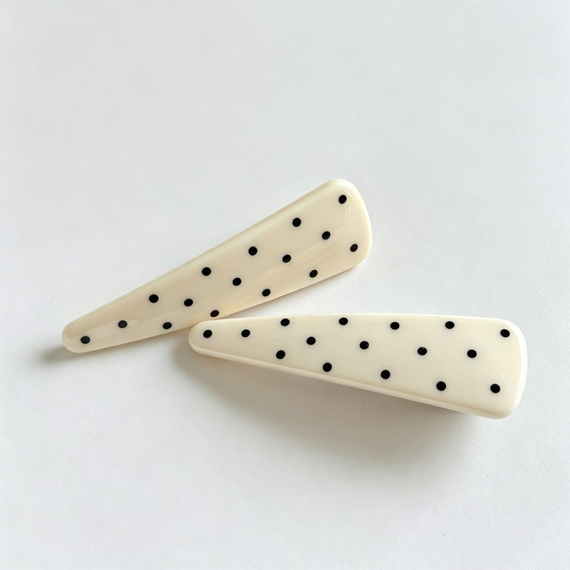 Polka Dot Side Hair Clips Set