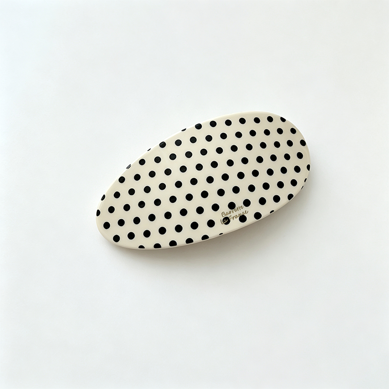 Oval Acetate Spring Hair Barrette