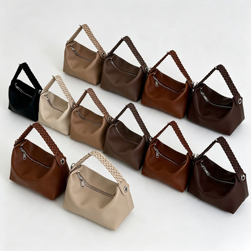 Braided Handle Pouch Bag