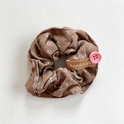 Plaid Fabric Scrunchie Hair Tie