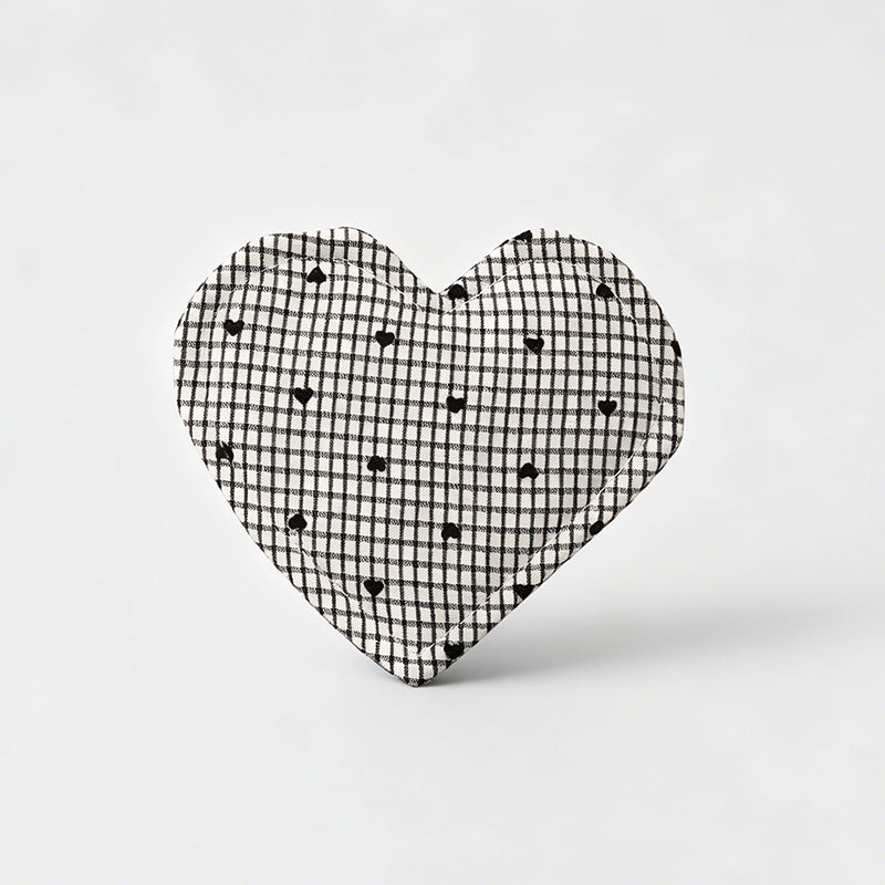 Multi-purpose Fabric Heart Coaster Insulation Pad