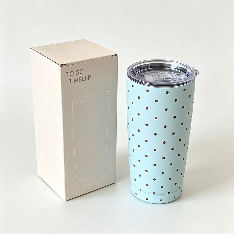 Polka Dot Straw Tumbler