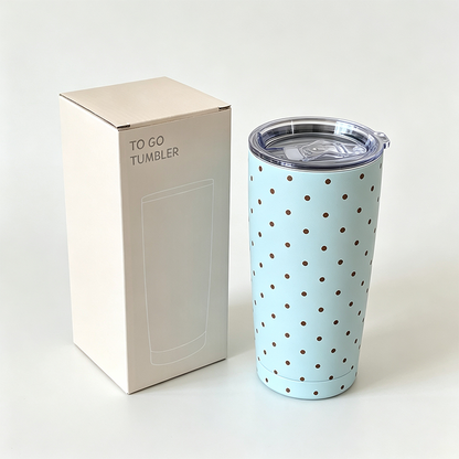 Polka Dot Straw Tumbler