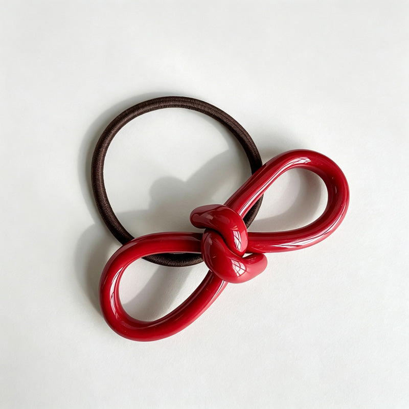 Thick Acetate Bow Hair Elastic Tie