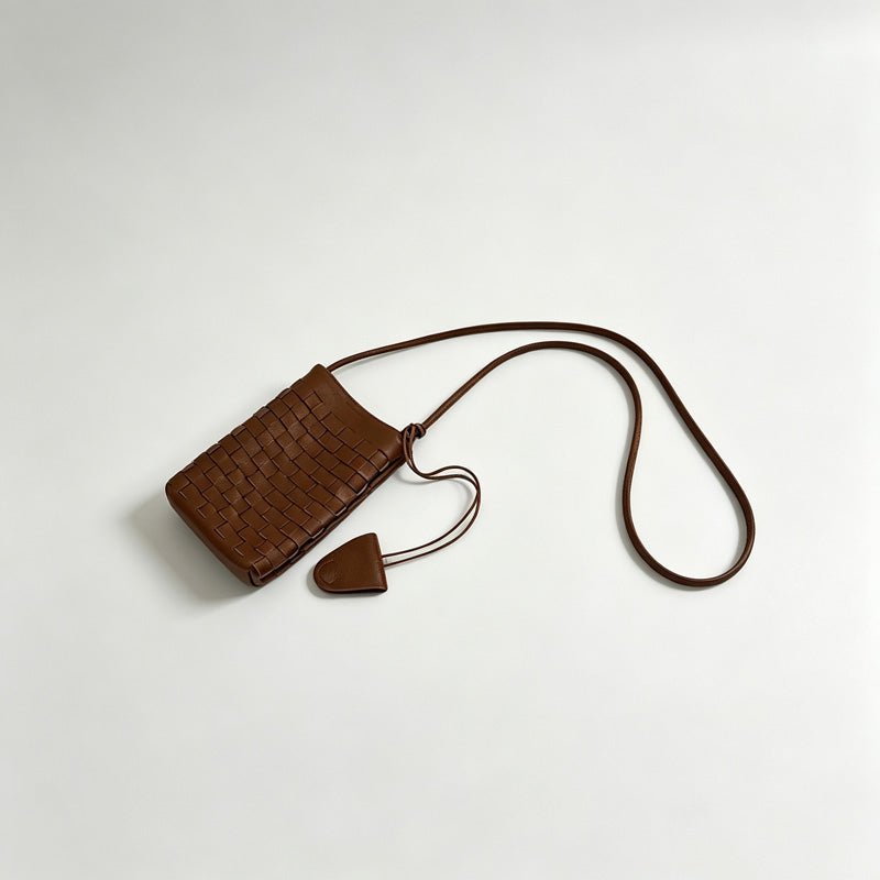 Woven Phone Crossbody Pouch