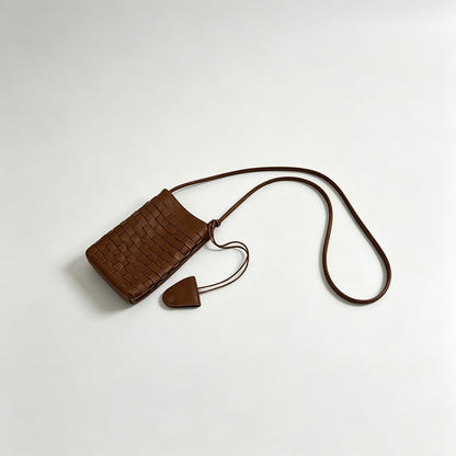 Woven Phone Crossbody Pouch