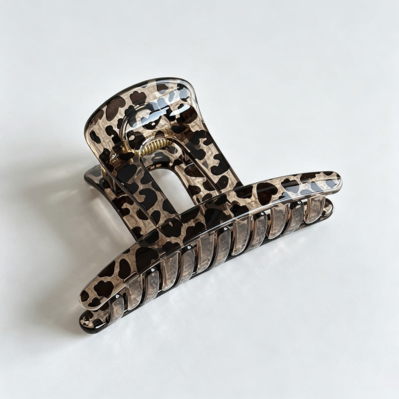 Leopard Print Resin Hair Claw Clip