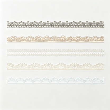 Lace Border Sticker Strips Set