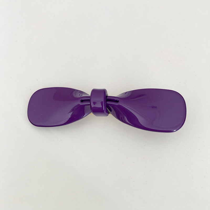 Bow Shape Acrylic Side Hair Clips