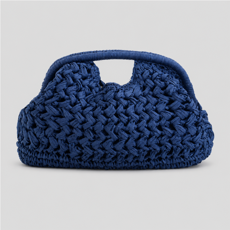 Woven Handle Crochet Clutch