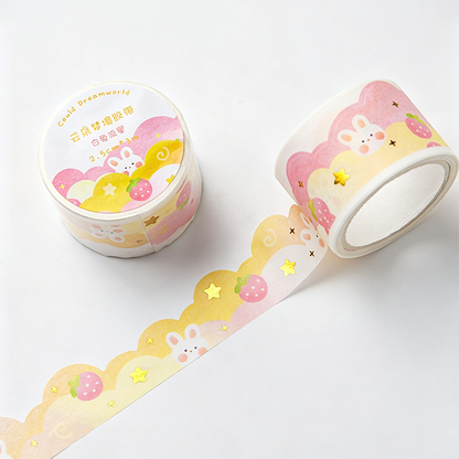 Die Cut Cloud Print Washi Tape