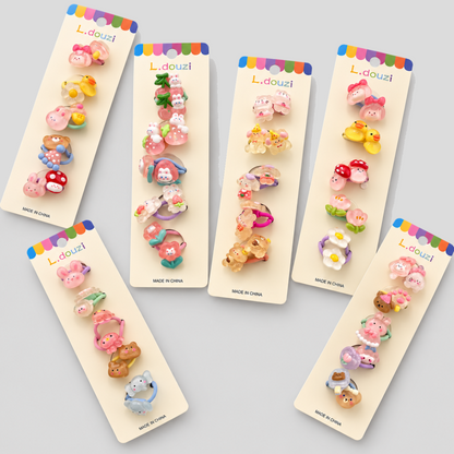 Animal Flower Elastic Hair Ties