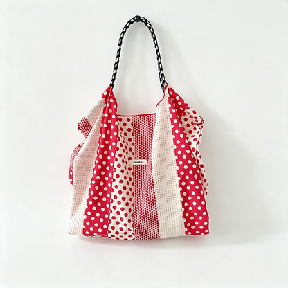 Ploka Dots Floral Print Tote Bag